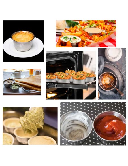 Ramekin Tigela Inox Sobremesa Mini Bolo Sufle Molho 150ml