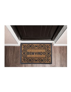 Capacho Tapete de Entrada Bem Vindo Fibra Coco Borracha 60cm 2