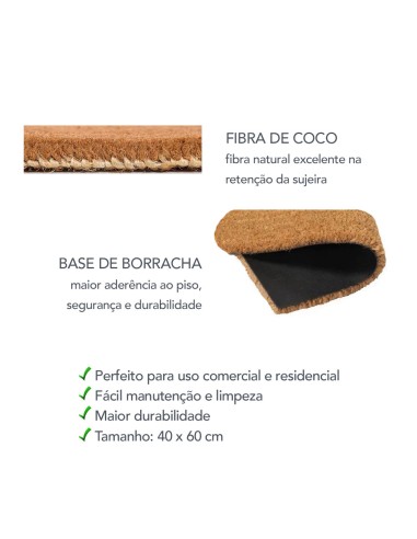 Capacho Tapete de Entrada Arabesco Fibra de...