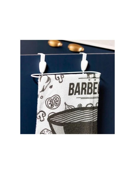 Porta Toalha Pano Suporte Cozinha Encaixe Sem Furar Branco