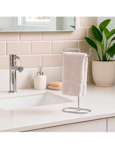 Porta Toalha Cromado Toalheiro de Mesa em Aço