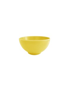 Tigela Bowl Pote Sobremesa Amarelo Fosco Ceramica 430ml