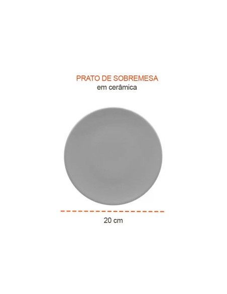 Prato de Sobremesa Preto Fosco Amassado Ceramica
