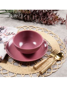 Pote Bowl Rosa Ceramica 550ml Color Tigela Rose 2