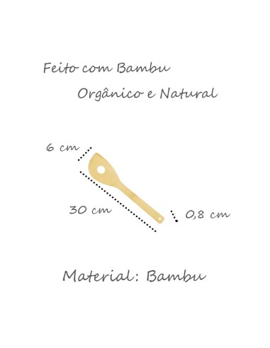 Espatula de Bambu Multiuso Utensilios Cozinha...