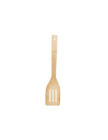 Espatula de Bambu Vazada Utensilios Cozinha Madeira 30cm