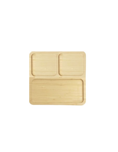 Petisqueira Bambu Travessa Divisoria Suporte Bandeja