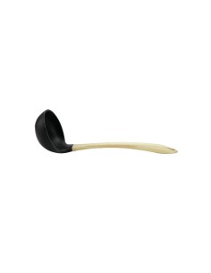 Concha de Silicone Preto Talher Cabo Madeira Siliwood
