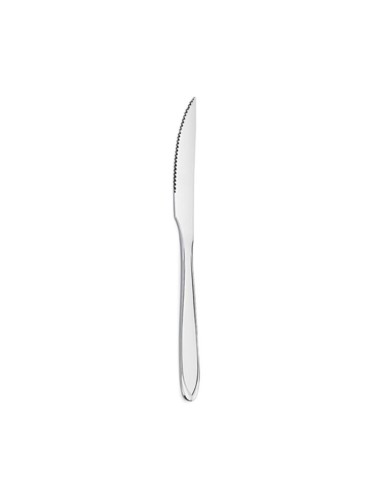 Faca de Mesa Serrilhada Churrasco Talher Inox Victoria 1un