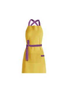 Avental Amarelo Roxo Alça Cruzada Restaurante Bar Cafeteria