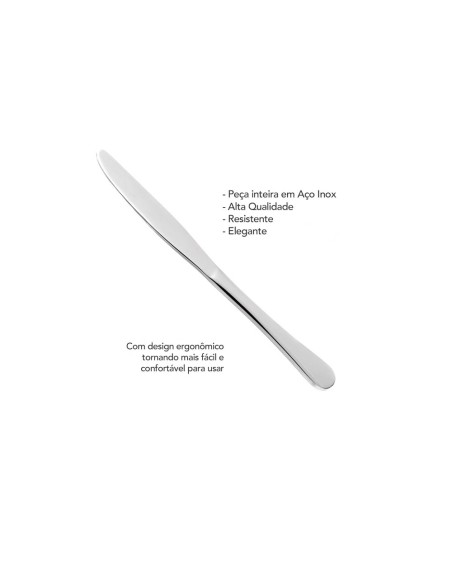 Faca de Sobremesa Inox Resistente Elegante Elite 1un