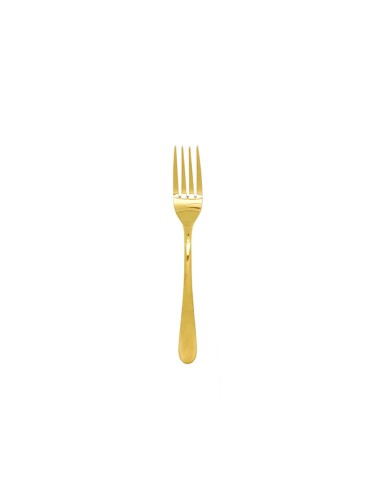 Garfo de Sobremesa Dourado Ouro Talher Metal Inteiriço 1 un
