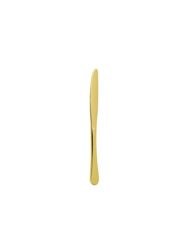 Faca de Sobremesa Dourado Talher Metal Inox Inteiriço 1un