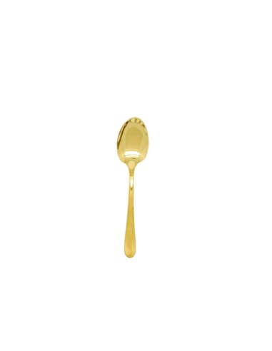 Colher de Sobremesa Dourado Ouro Talher Metal Inteiro 1un