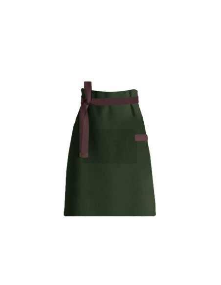 Avental de Cintura Verde Escuro Marrom Cafe Bar Unissex