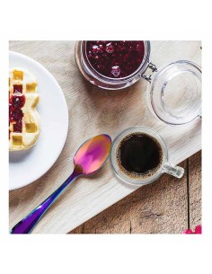 Colher de Cafe Furta Cor Metal Inox Colorido Elite 1un 2