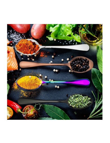 Colher de Cha Furta Cor Metal Inox Colorido Elite 1un