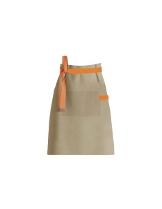 Avental de Cintura Bege Laranja Bar Cafe Bistro Unissex