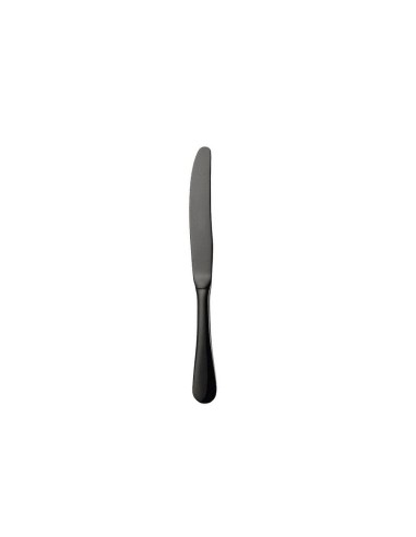 Faca de Mesa Preto Talher Metal Inox Inteiriço 1 un