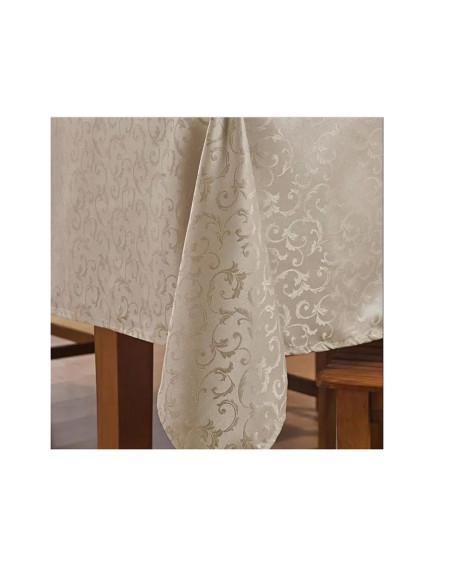 Toalha de Mesa Retangular Dourada Kaki Impermeavel 220x160cm