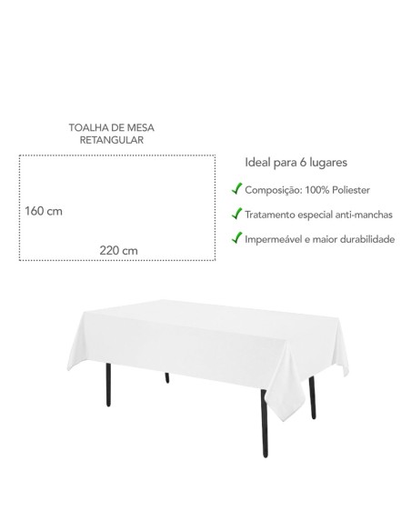 Toalha de Mesa Retangular Dourada Kaki Impermeavel 220x160cm