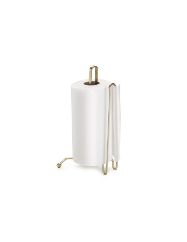 Porta Papel Toalha Rolo Suporte Dourado Fosco...