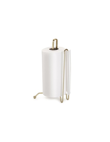 Porta Papel Toalha Rolo Suporte Dourado Fosco Ouro Velho