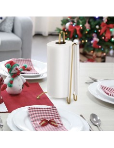 Porta Papel Toalha Rolo Suporte Dourado Fosco Ouro Velho 2