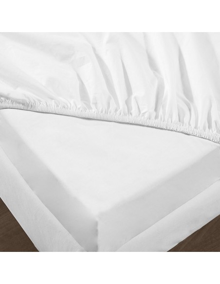 Lençol Branco Casal KING 300 Fios Percal Avulso Elastico 1un