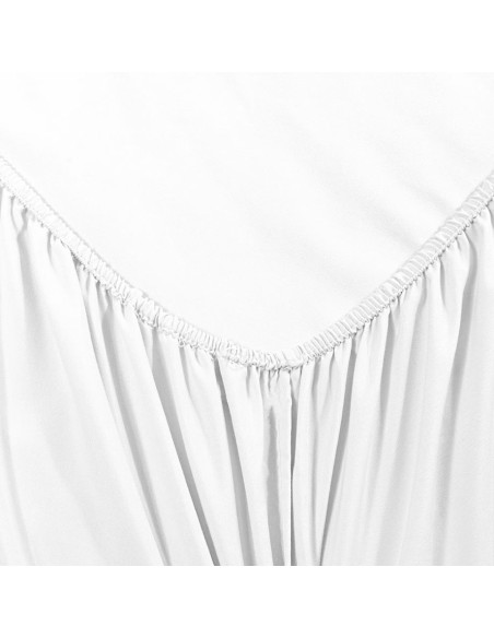 Lencol Elastico CASAL Algodao 300 Fios Acetinado Branco Avulso