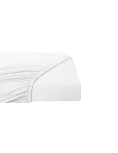 Lencol Elastico CASAL Algodao 300 Fios Acetinado Branco Avulso