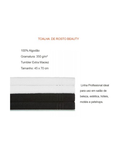 Toalha de Rosto Profissional Beauty Salao...