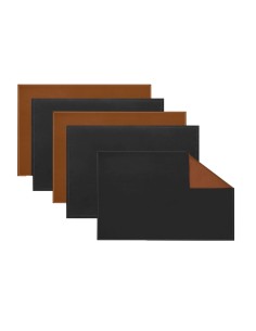 Jogo Americano Preto Dupla Face Marrom Bistro Restaurante...