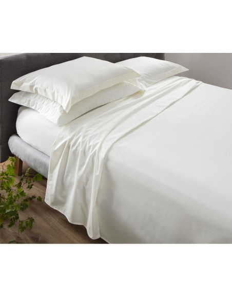 Lençol Elastico KING Branco Off White Algodao Egipcio 200 Fios