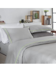 Jogo de Cama KING 200 Fios Percal Algodao Egipcio Cinza... 2