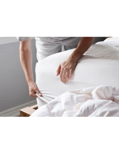 Lençol Elastico QUEEN Branco Algodao Egipcio...