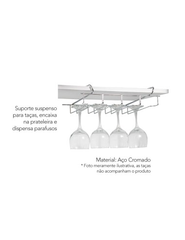 Suporte para Taças Suspenso Organizador de Cozinha
