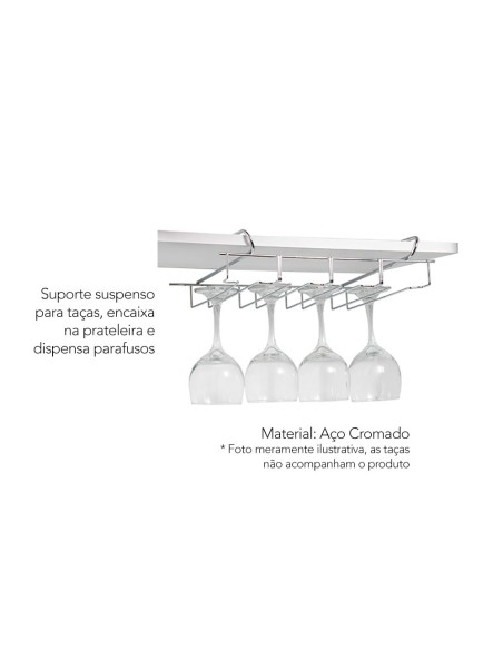 Suporte para Taças Suspenso Organizador de Cozinha