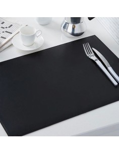 Lugar Americano Desk Pad Preto Courino Restaurante 1un 2