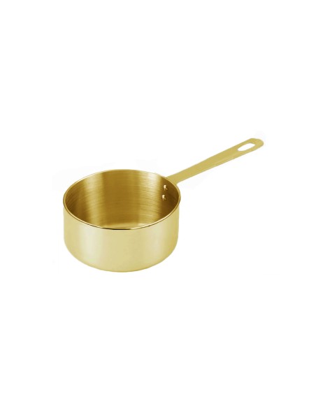Panelinha Couvert Dourado Mini Panela Finger Food Buffet 120ml