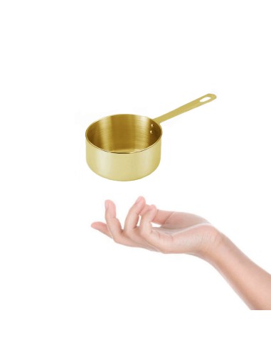 Panelinha Couvert Dourado Mini Panela Finger Food Buffet 120ml