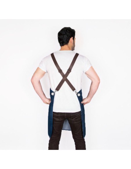 Avental Jeans Profissional Bar Barbearia Restaurante Couro