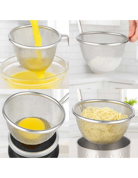 Peneira Coador Alça Aço Inox Molho Cafe Confeitaria 10cm