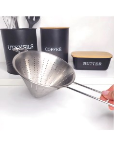 Funil Passador Chinoy Coador Peneira Aço Inox 14cm 2