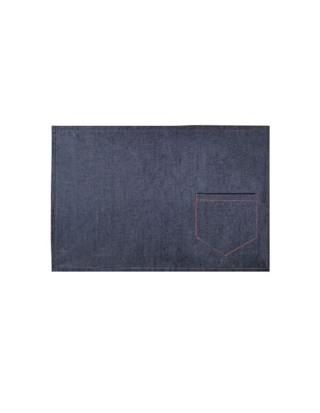 Lugar Americano Jeans Azul Bolso Porta Talheres 1un