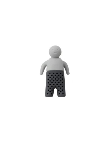 Infusor de Cha Boneco Silicone Reutilizavel Cinza Fun