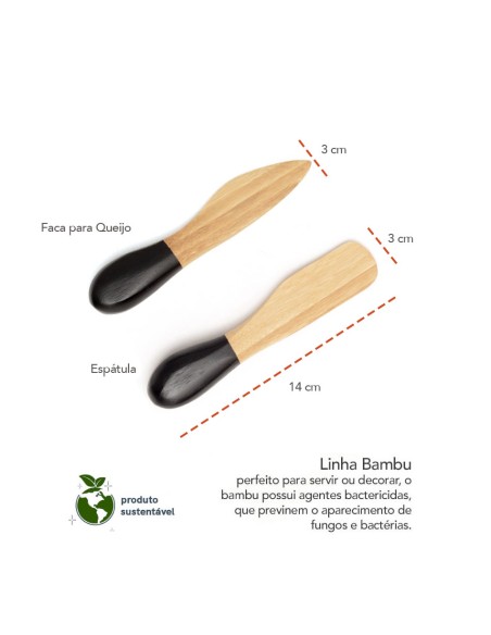 Espatula e Faca para Queijo Antepasto Utensilios 2un