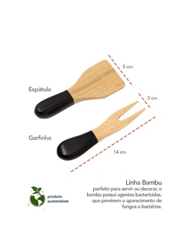 Espatula e Garfinho Petiscos Queijos Utensilios...