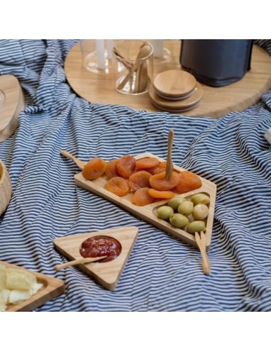 Petisqueira de Bambu Hexagonal Desmontavel em 3...