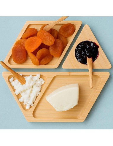 Petisqueira de Bambu Hexagonal Desmontavel em 3...